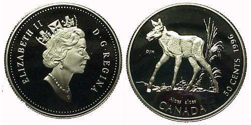 50 Cent Canada Argent Elizabeth II (1926-2022)