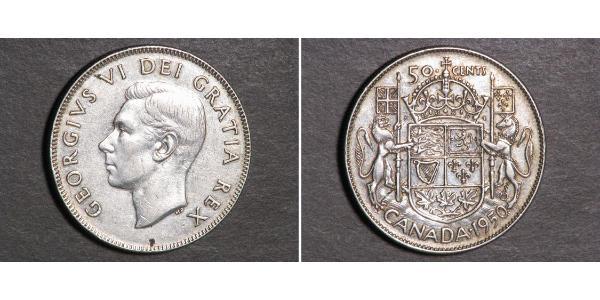 50 Cent Canada Argent George VI (1895-1952)