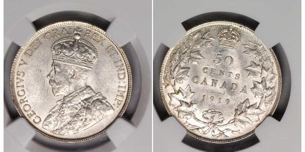 50 Cent Canada Argent George V (1865-1936)