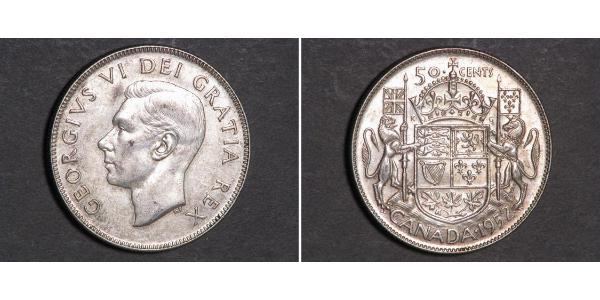 50 Cent Canada Argent George VI (1895-1952)