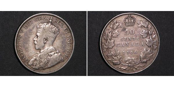 50 Cent Canada Argent George V (1865-1936)