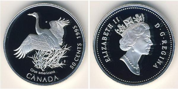 50 Cent Canada Argent Elizabeth II (1926-2022)