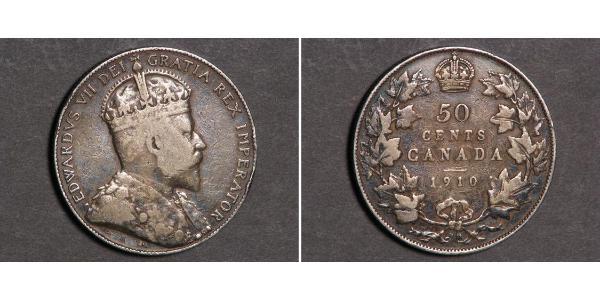 50 Cent Canada Argent Édouard VII (1841-1910)