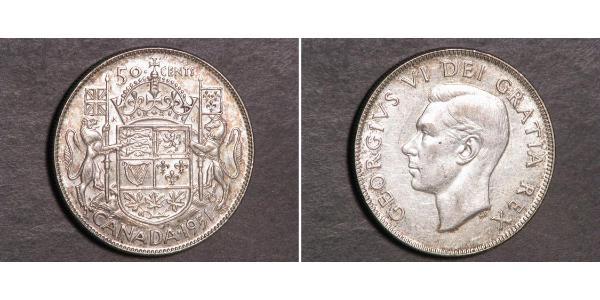 50 Cent Canada Argent George VI (1895-1952)