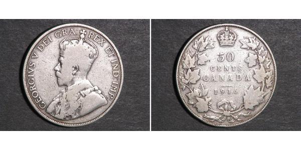 50 Cent Canada Argent George V (1865-1936)