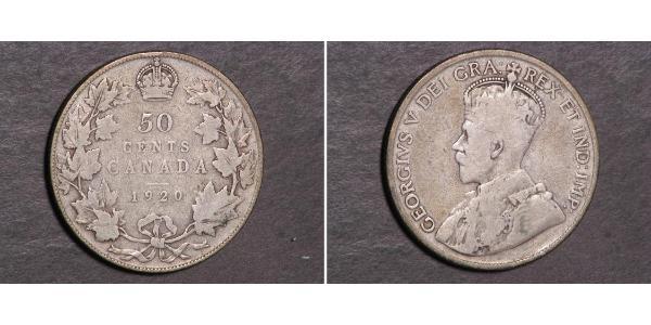 50 Cent Canada Argent George V (1865-1936)