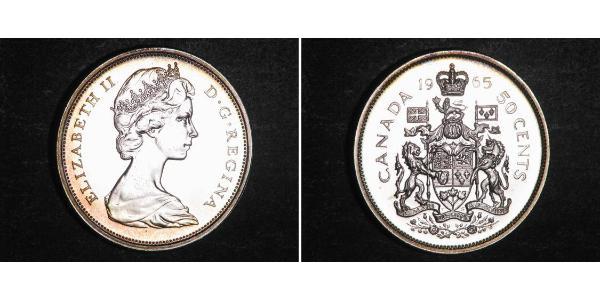 50 Cent Canada Argent Elizabeth II (1926-2022)