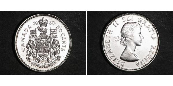 50 Cent Canada Argent Elizabeth II (1926-2022)