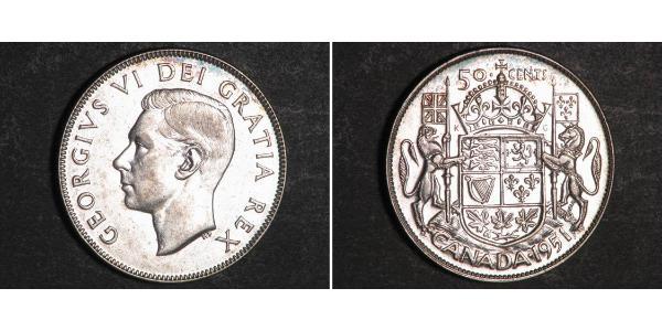 50 Cent Canada Argent George VI (1895-1952)