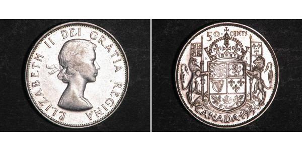 50 Cent Canada Argent Elizabeth II (1926-2022)