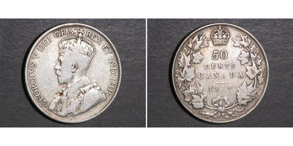 50 Cent Canada Argent George V (1865-1936)