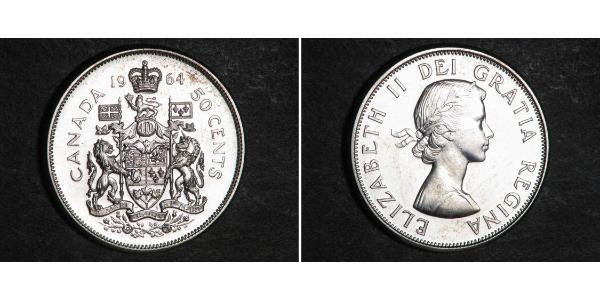 50 Cent Canada Argent Elizabeth II (1926-2022)