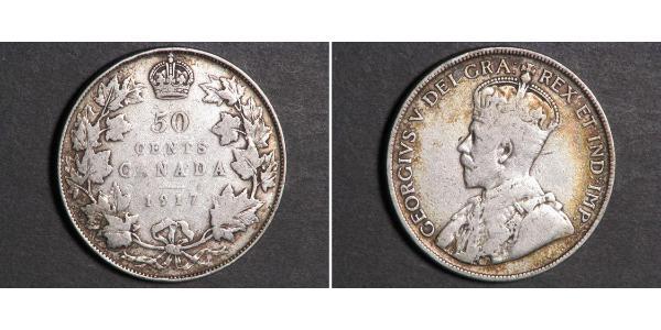 50 Cent Canada Argent George V (1865-1936)