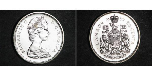 50 Cent Canada Argent Elizabeth II (1926-2022)