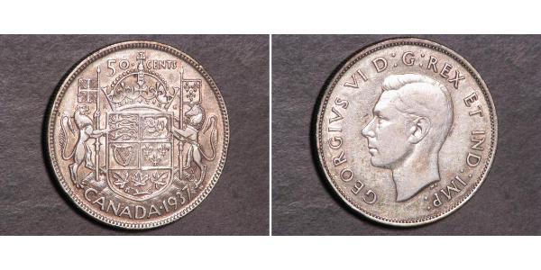 50 Cent Canada Argent George VI (1895-1952)