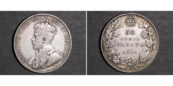50 Cent Canada Argent George V (1865-1936)