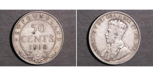 50 Cent Canada Argent George V (1865-1936)