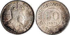50 Cent Hong Kong Argent Édouard VII (1841-1910)
