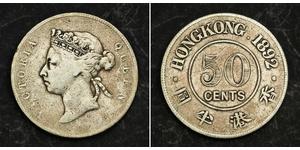 50 Cent Hong Kong Argent Victoria (1819 - 1901)