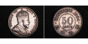 50 Cent Hong Kong Argent Édouard VII (1841-1910)