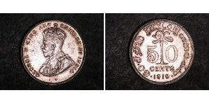 50 Cent Sri Lanka Argent George V (1865-1936)