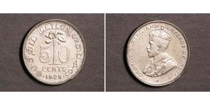 50 Cent Sri Lanka Argent George V (1865-1936)