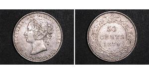 50 Cent Terre-Neuve-et-Labrador Argent Victoria (1819 - 1901)