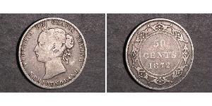 50 Cent Terre-Neuve-et-Labrador Argent Victoria (1819 - 1901)