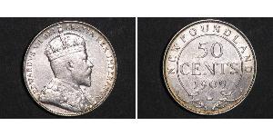 50 Cent Terre-Neuve-et-Labrador Argent Édouard VII (1841-1910)