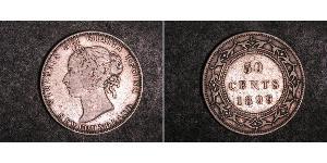 50 Cent Terre-Neuve-et-Labrador Argent Victoria (1819 - 1901)