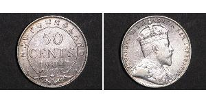 50 Cent Terre-Neuve-et-Labrador Argent Édouard VII (1841-1910)