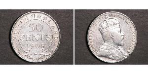 50 Cent Terre-Neuve-et-Labrador Argent Édouard VII (1841-1910)