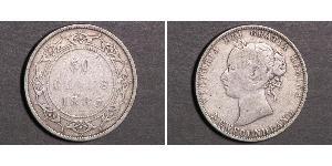 50 Cent Terre-Neuve-et-Labrador Argent Victoria (1819 - 1901)