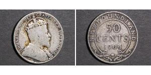 50 Cent Terre-Neuve-et-Labrador Argent Édouard VII (1841-1910)