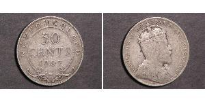50 Cent Terre-Neuve-et-Labrador Argent Édouard VII (1841-1910)