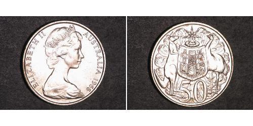 50 Cent Australia (1939 - ) Argento Elisabetta II (1926-2022)