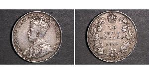 50 Cent Canada Argento Giorgio V (1865-1936)