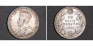 50 Cent Canada Argento Giorgio V (1865-1936)