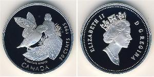 50 Cent Canada Argento Elisabetta II (1926-2022)
