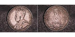 50 Cent Canada Argento Giorgio V (1865-1936)