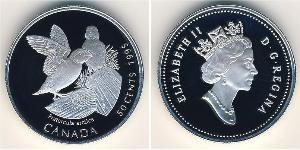 50 Cent Canada Argento Elisabetta II (1926-2022)