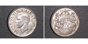 50 Cent Canada Argento Giorgio VI (1895-1952)