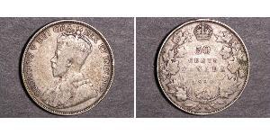 50 Cent Canada Argento Giorgio V (1865-1936)