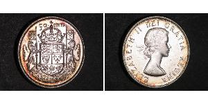 50 Cent Canada Argento Elisabetta II (1926-2022)