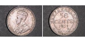 50 Cent Canada Argento Giorgio V (1865-1936)