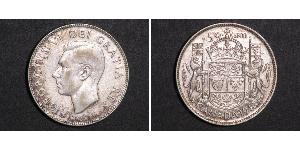 50 Cent Canada Argento Giorgio VI (1895-1952)