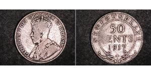 50 Cent Canada Argento Giorgio V (1865-1936)