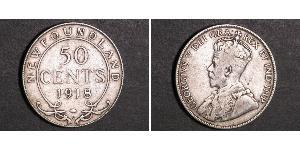 50 Cent Canada Argento Giorgio V (1865-1936)