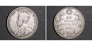 50 Cent Canada Argento Giorgio V (1865-1936)