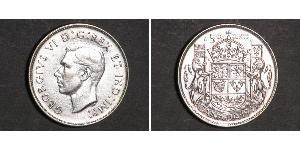 50 Cent Canada Argento Giorgio VI (1895-1952)